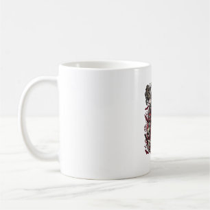 Horror Fan Club Halloween Screaming Skull Red Hood Coffee Mug