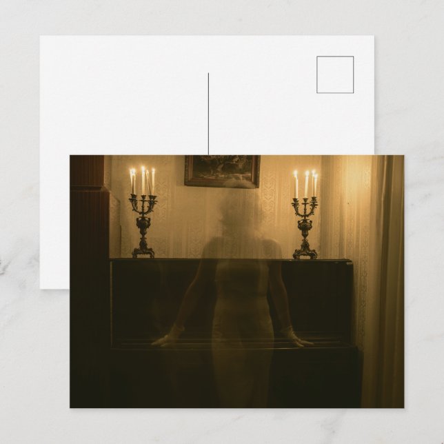 Horror ghosts in room postcard (Front/Back)
