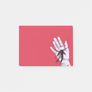 Horror Gothic Hand Biting Flower Monster Macab Art Post-it Notes
