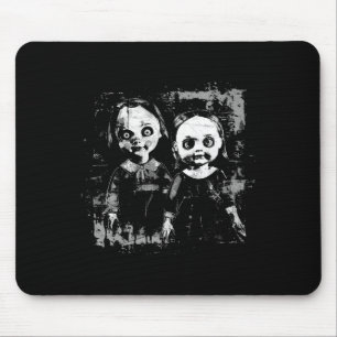 Horror Haunted Doll Creepy Toy Halloween Goth Alt Mouse Pad