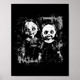 Horror Haunted Doll Creepy Toy Halloween Goth Alt  Poster