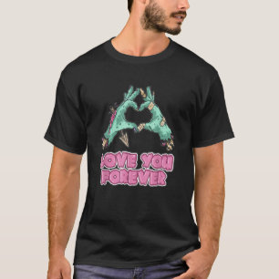 Horror Heart Hand Signal Love Forever Graphic T-Shirt
