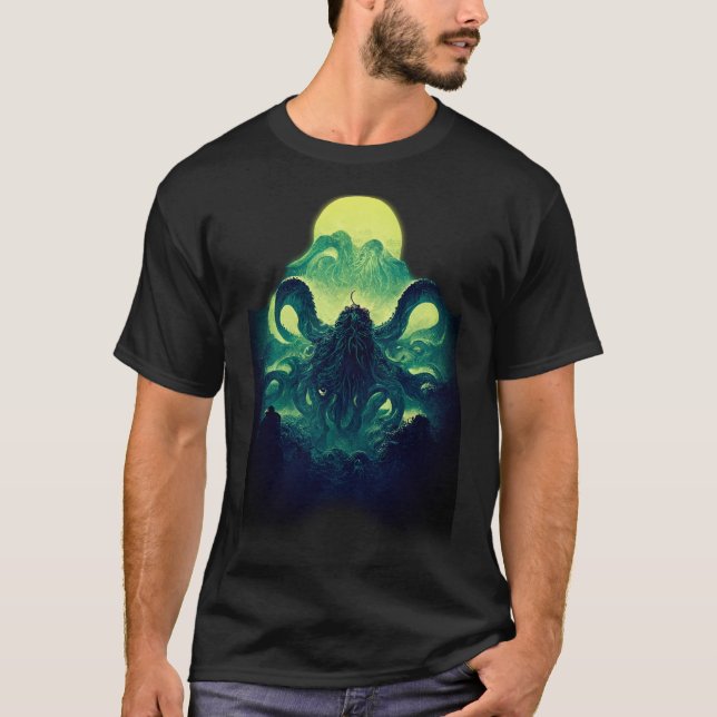 Horror Icons - Cthulhu Rising T-Shirt (Front)