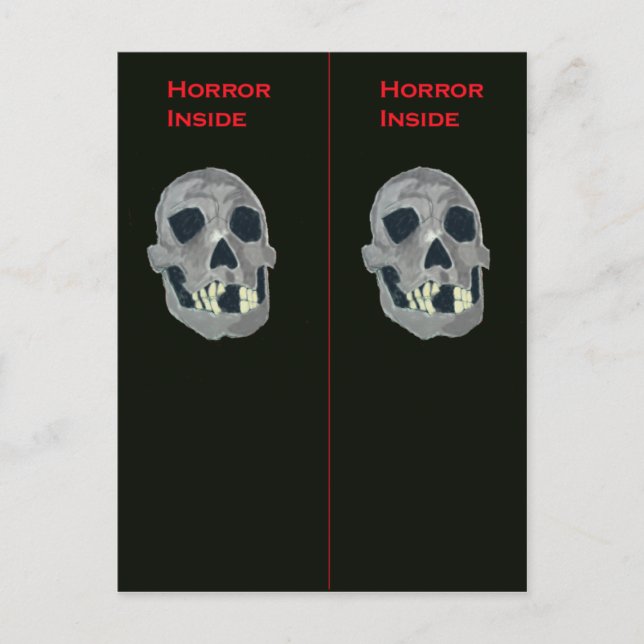 Horror inside Bookmark Postcard (Front)