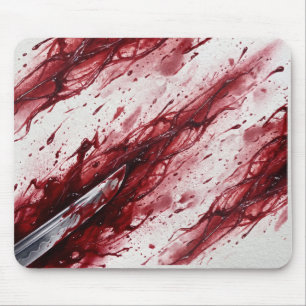 Horror Intense Bloody Red Gamer Mouse Pad