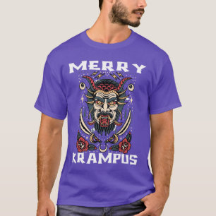 Horror Krampus Weird Christmas Merry Krampus retro T-Shirt