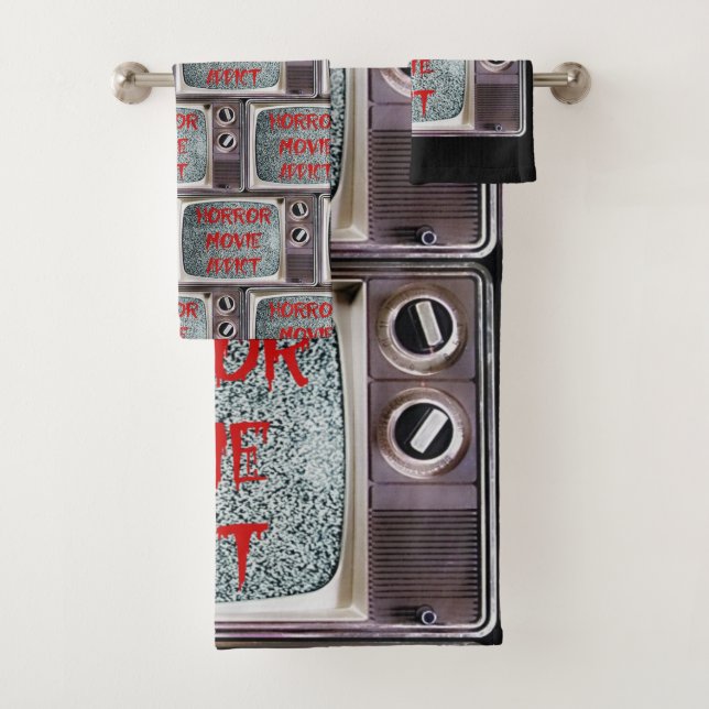 Horror Movie Addict Bath Towel Set (Insitu)