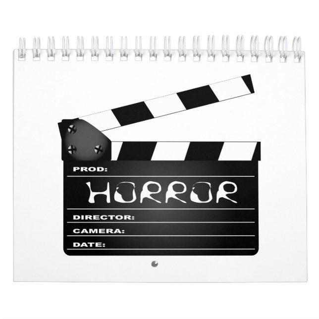 Horror Movie Clapperboard Calendar (Cover)