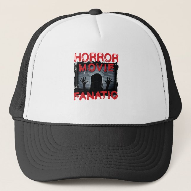 Horror Movie Fanatic Scary Films Trucker Hat (Front)