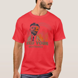Horror Movie Glitch Devil Face Feed Your Nightmare T-Shirt