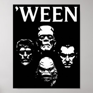 Horror Movie Halloween Clic Monster Costume Party Poster