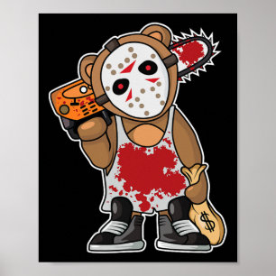 Horror Movie Monster Lazy Halloween Costume Funny  Poster