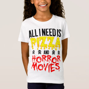 Horror Movie Pizza All I Need Halloween T-Shirt