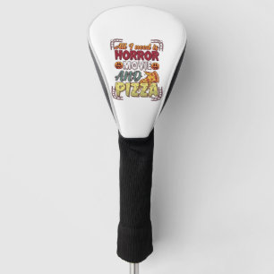 Horror Movie Pizza Halloween Pumpkin Skull Slice_1 Golf Head Cover