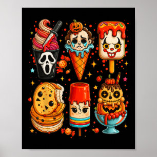 Horror Movie Summer Popsicle Halloween Ice Cream S Poster