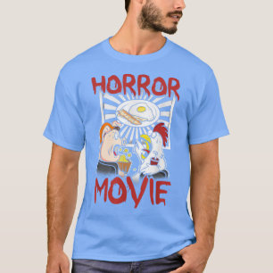 Horror Movie TV Funny Chicken Pig Bacon And Eggs  T-Shirt