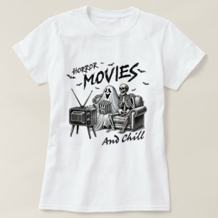 Horror Movies and Chill Halloween T-shirt Design