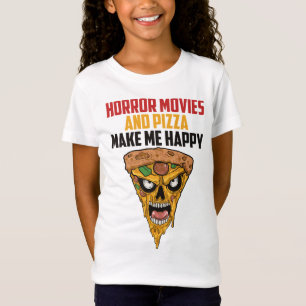 Horror Movies And Pizza Fast Food Movie Night T-Shirt