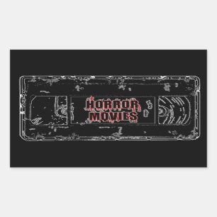 Horror Movies -Black Rectangular Sticker