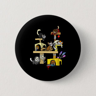 Horror Movies Cat Gifts For Cat Lovers Halloween C 6 Cm Round Badge