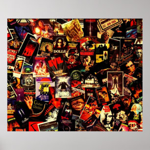 Horror Movies Collage Poster