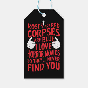 Horror Movies Lovers Halloween Scary Film Gift Tags