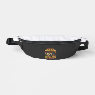 Horror Movies Pizza Beer Halloween Design_1 Bum Bags