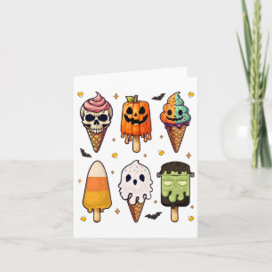 Horror Movies Summer Popsicle Halloween Ice Cream  Card