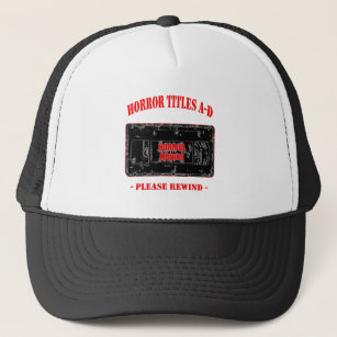Horror Movies -V.H.S Horror Titles A-D Trucker Hat