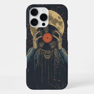 Horror Music Design for Halloween, DJs, Vinyl Fans iPhone 16 Pro Max Case