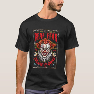Horror Night Halloween Party Scary Clown Poster Te T-Shirt