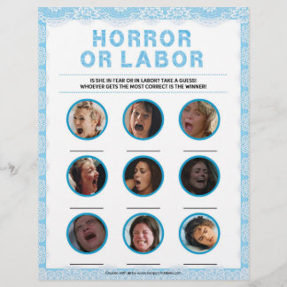 Horror Or Labour [Luxury Lace [Blue]] Custom Letterhead