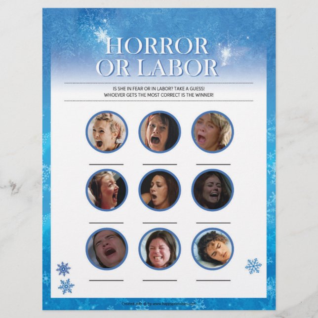 Horror Or Labour [Snowy Blue] Custom Letterhead (Front)