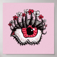 Horror Pastel Goth Eye Macabre Pink Creepy
