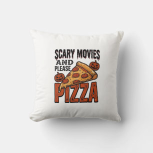 Horror Pizza Shirt for Scary Movie Night Fans_1 Cushion