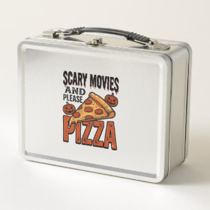 Horror Pizza Shirt for Scary Movie Night Fans_1 Metal Lunch Box