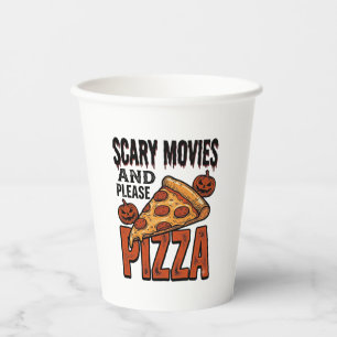 Horror Pizza Shirt for Scary Movie Night Fans_1 Paper Cups