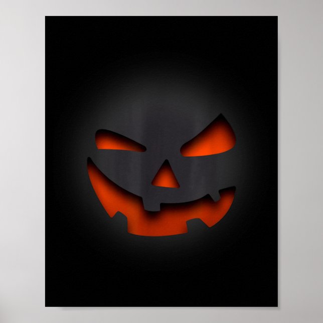 Horror Pumpkin Halloween Y, Funny Gift  Poster (Front)