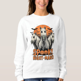 Horror Retro Spooky Night-Mares Horses Boo Ghosts Sweatshirt