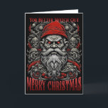 Horror Santa Christmas Holiday Card<br><div class="desc">Fun horror-themed Christmas design with a scary Santa Claus . . . watching.</div>