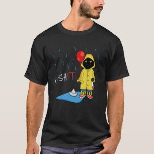 Horror Scary Halloween Black Person Cat Mystery T-Shirt