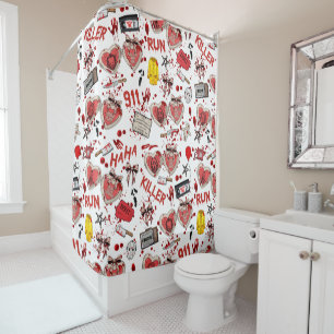 Horror Scary Movie Blood Splatter Shower Curtain
