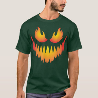 Horror Scary Pumpkin Face Jack O Lantern Halloween T-Shirt