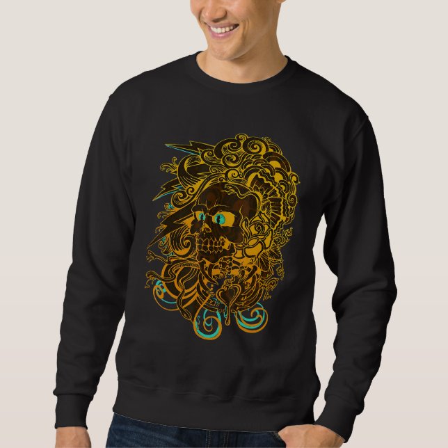 Horror Scary Skull Best Powerful art Sweatshirt (Front)