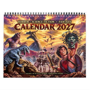 Horror Sci-Fi Fantasy Calendar 2027 – Monster Art