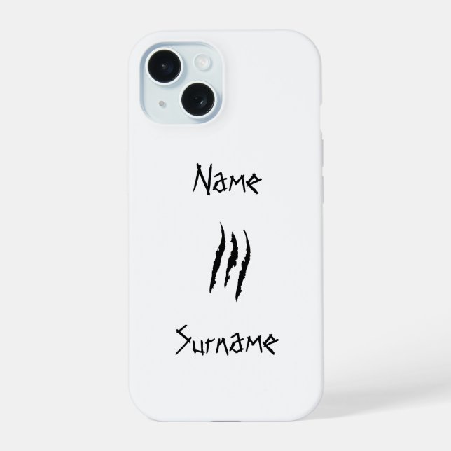 Horror scratch claws custom name iphone 13 case (Back)