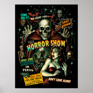 Horror Show Spook Show Poster – Retro Halloween