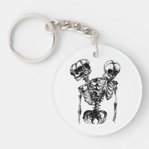 Horror Skeleton Gothic Dark Aesthetic T-S Key Ring