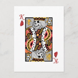 Horror Skeleton King Playing Card