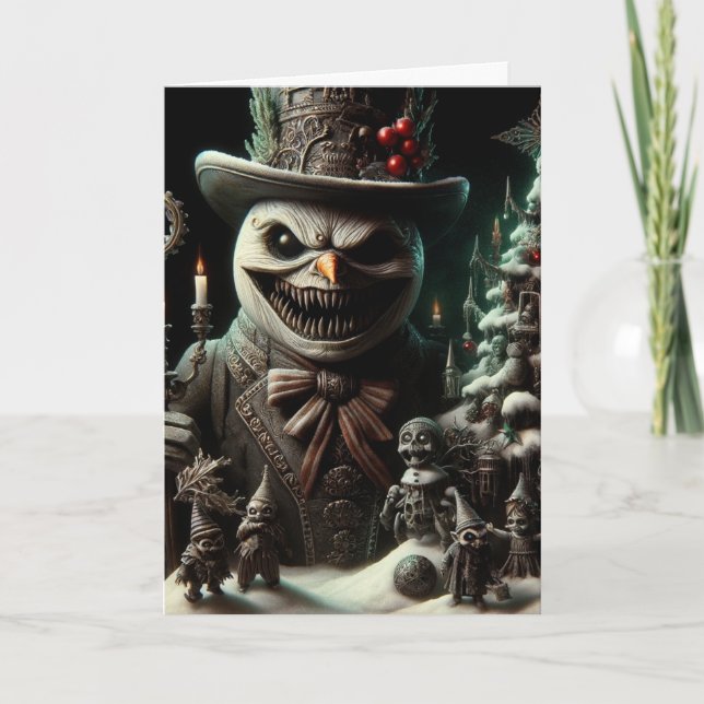 Horror Snowman Christmas Card (Front)